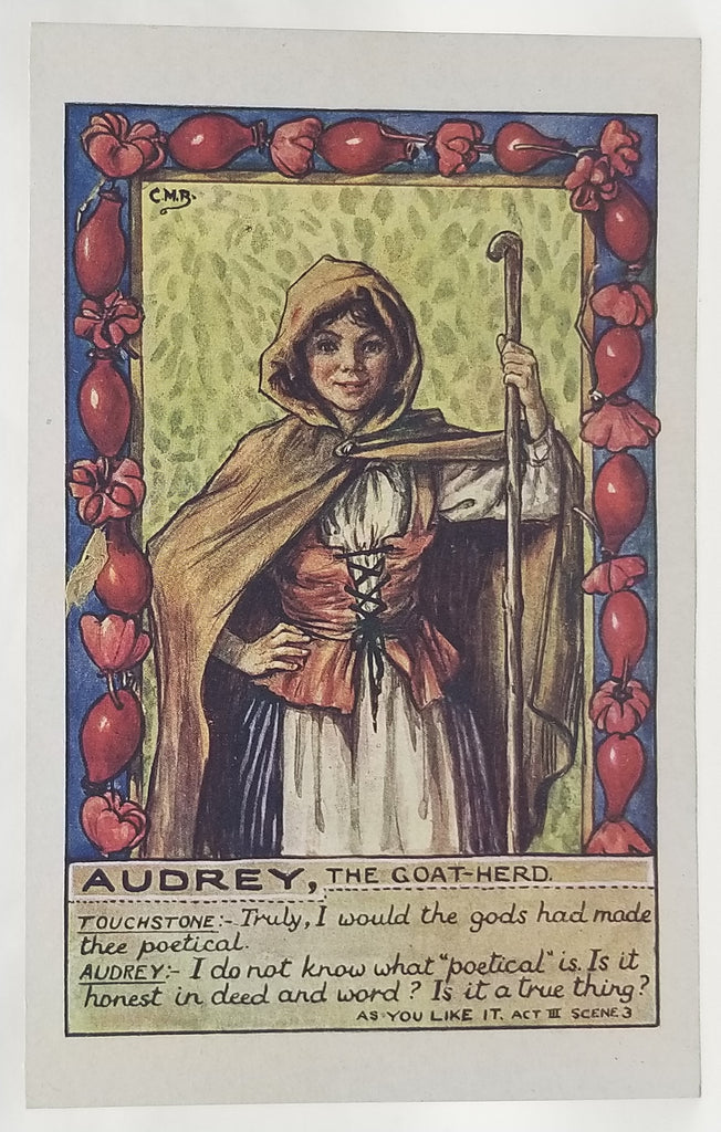 Shakespeare Women Series Postcard Artist CMR Audrey