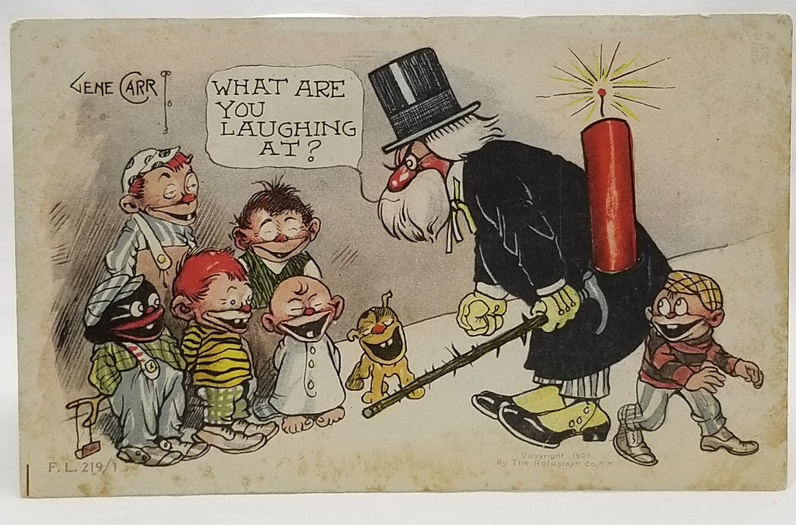 Artist Gene Carr Postcard Boys Dynamite Trick Rich Man