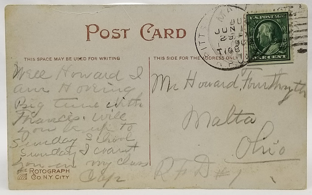 Artist Gene Carr Postcard Boys Dynamite Trick Rich Man
