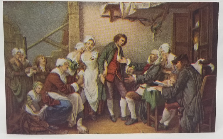 Art Postcard The Village Betrothal Artist Greuze