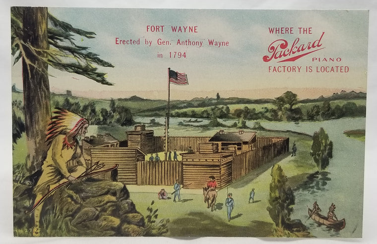 Fort Wayne Indiana Postcard Packard Piano Factory Advertising Card