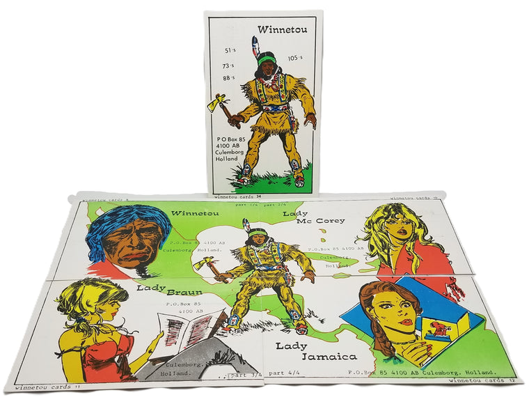 Installment Postcard Set Winnetou Native American Series Puzzle Cards Band Radio Communication Back