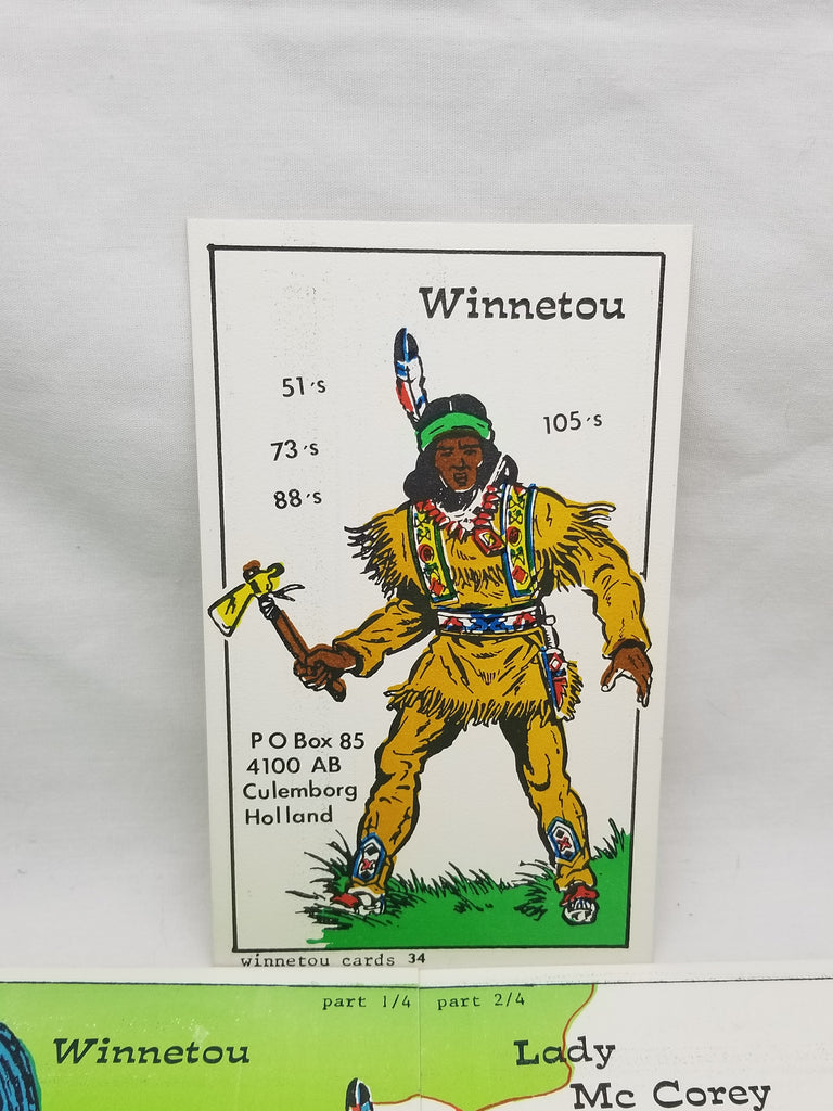 Installment Postcard Set Winnetou Native American Series Puzzle Cards Band Radio Communication Back