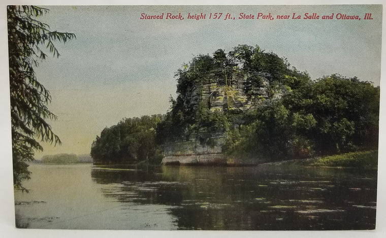 Starved Rock State Park LaSaIle Ottawa Illinois c1910 RPPC Style Postcard