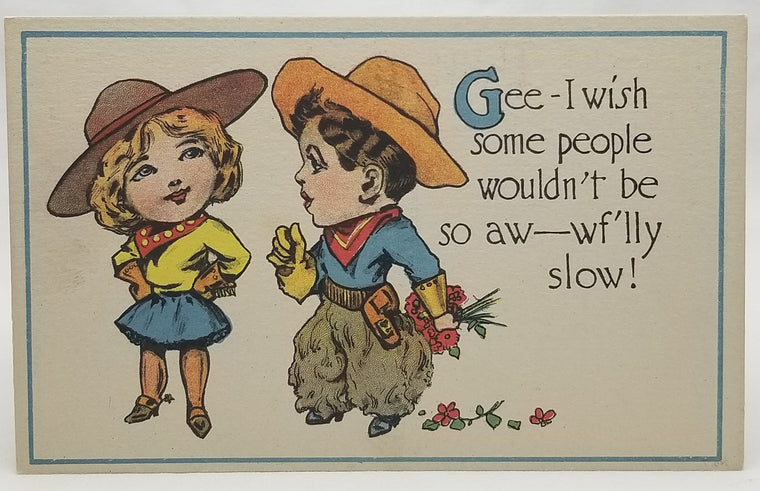 Postcard Children Cowboy & Cowgirl Series 107