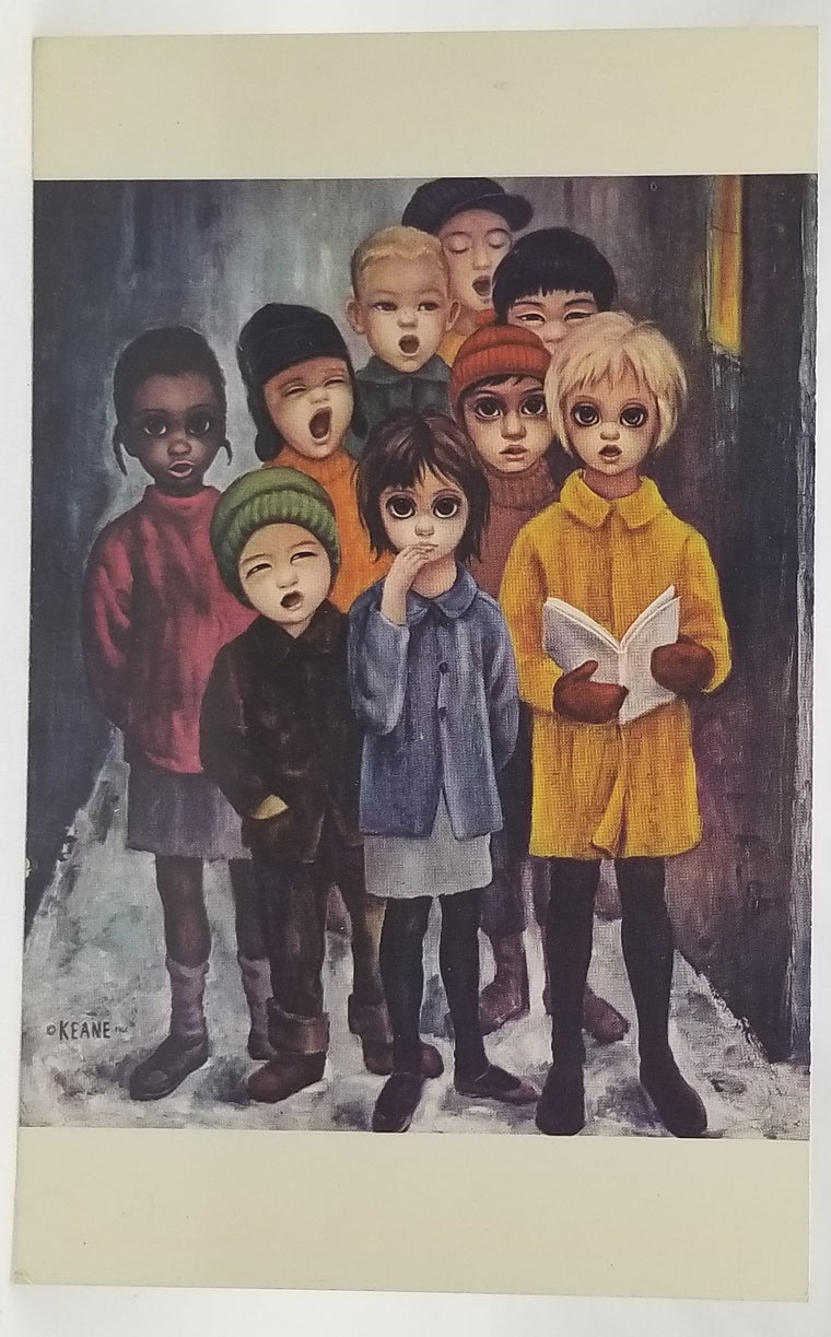 Margaret Keane Postcard Big Eyes Children Peace on Earth