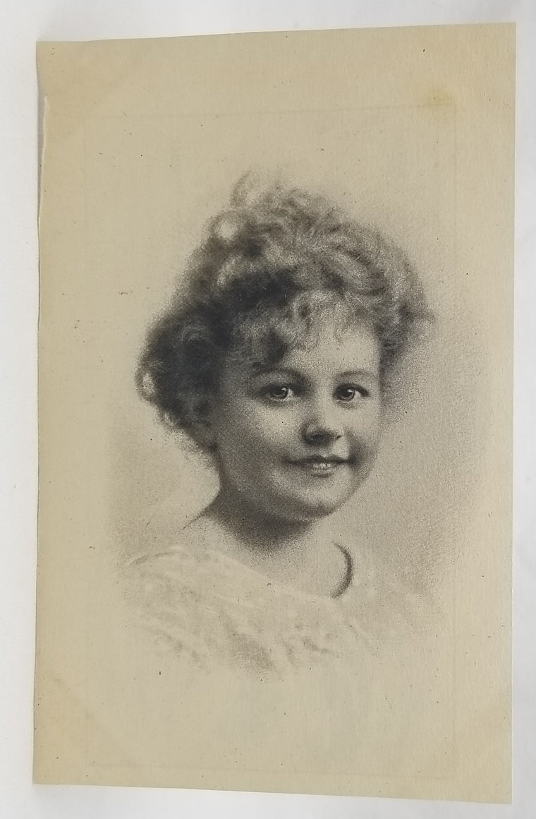 Advertising Trade Card Rumford Baking Powder Factory and Portrait
