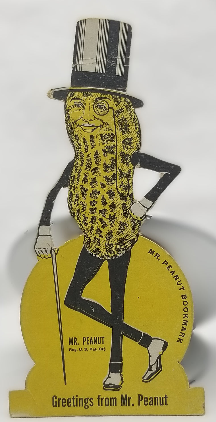 Advertising Trade Card Die Cut Mr. Peanut Bookmark