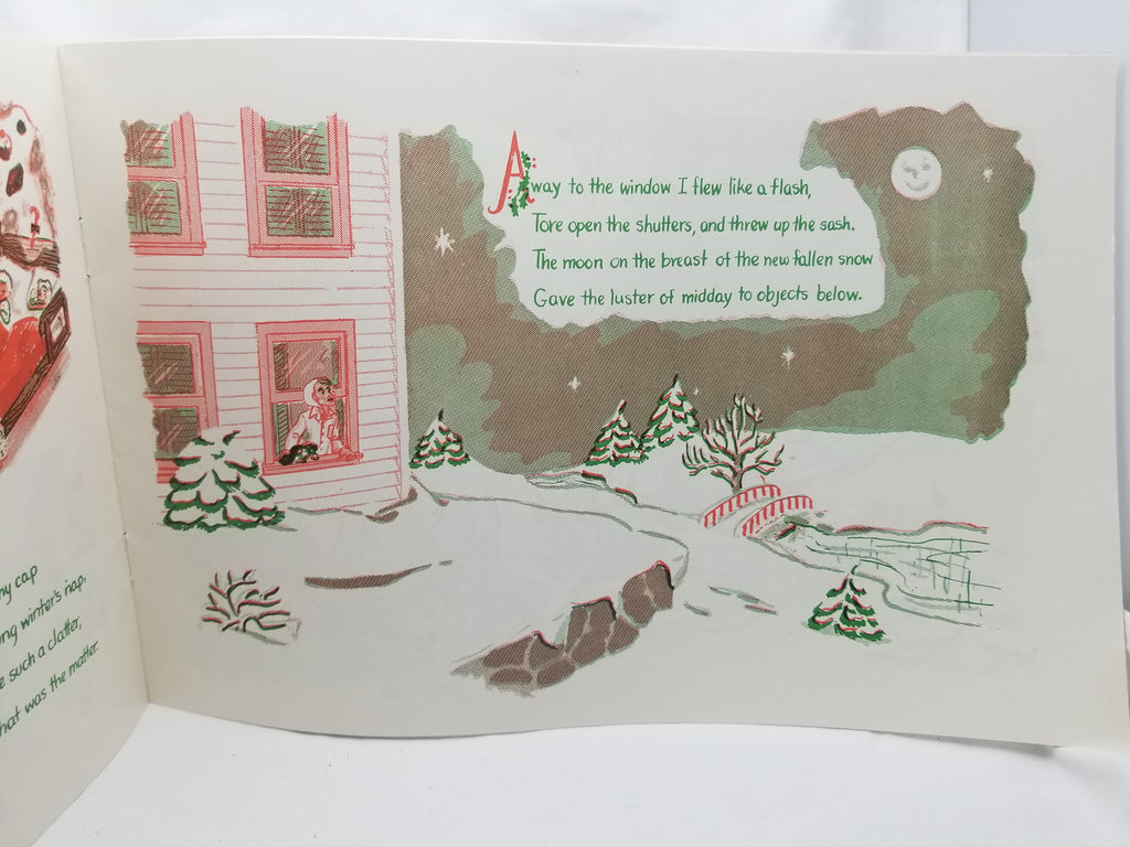 Vintage The Night Before Christmas Booklet Watt Shand Department Store Handout, Santa Claus Book 1940s Promotion