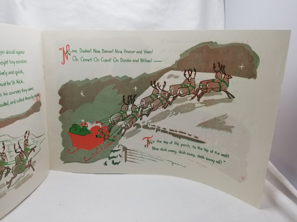 Vintage The Night Before Christmas Booklet Watt Shand Department Store Handout, Santa Claus Book 1940s Promotion