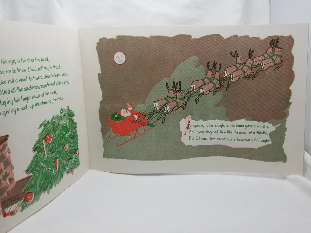 Vintage The Night Before Christmas Booklet Watt Shand Department Store Handout, Santa Claus Book 1940s Promotion