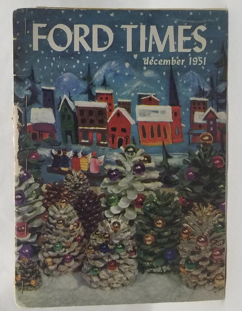 Antique Advertising Magazine Ford Times December 1951, Ford Motor Company Mini Magazine