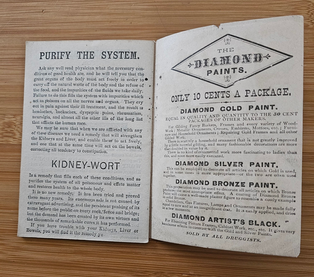 Antique Advertising Trade Card Diamond Dyes Booklet Children Easter Eggs
