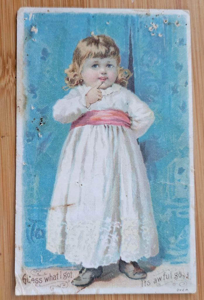 Advertising Trade Knapps Root Beer Little Girl in Dress 1890s