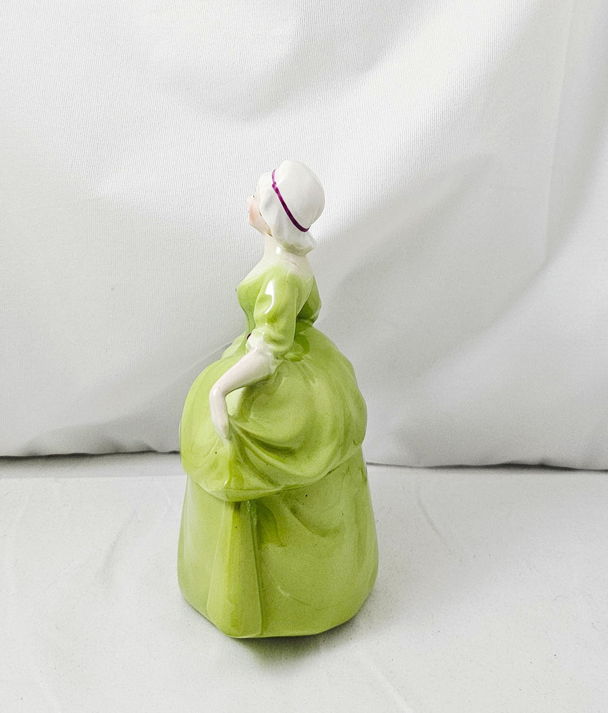 Art Deco German Porcelain Half Doll Madame Pompadour Powder Box