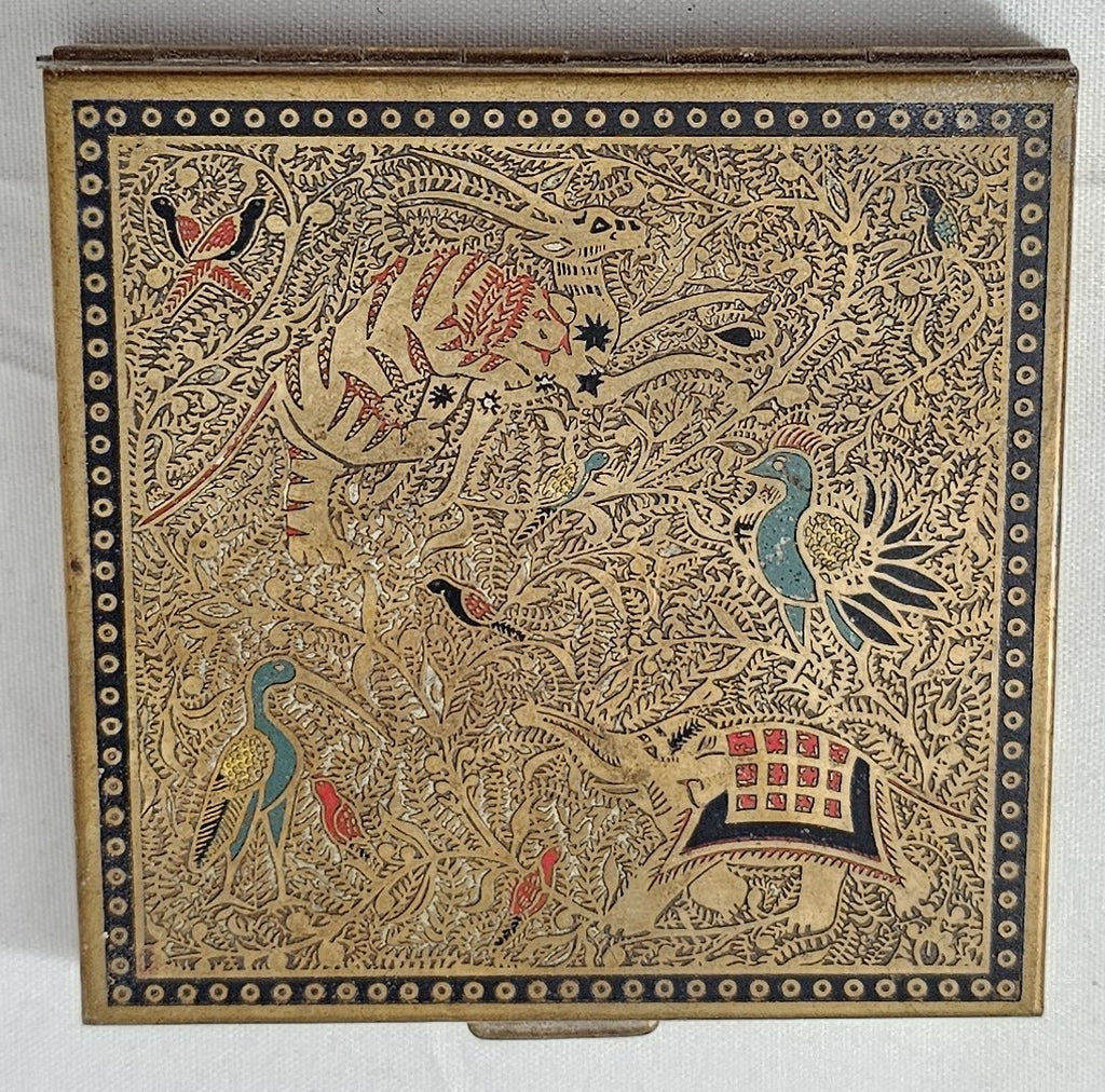 MCM Vintage Asian Animal Themed Volupte Makeup Powder Compact