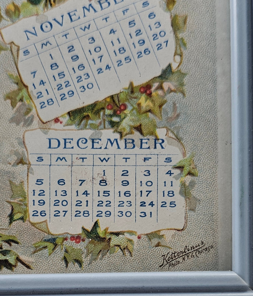 Victorian Prudential Insurance 1897 Framed Children Calendar