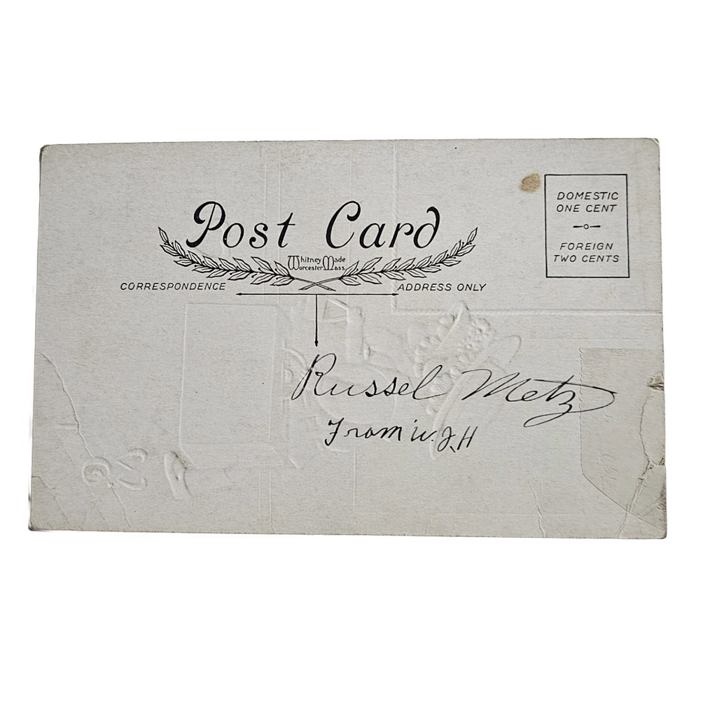 Valentine Postcard Whitney Pub Children w/ Suitcases Honeymoon Trip