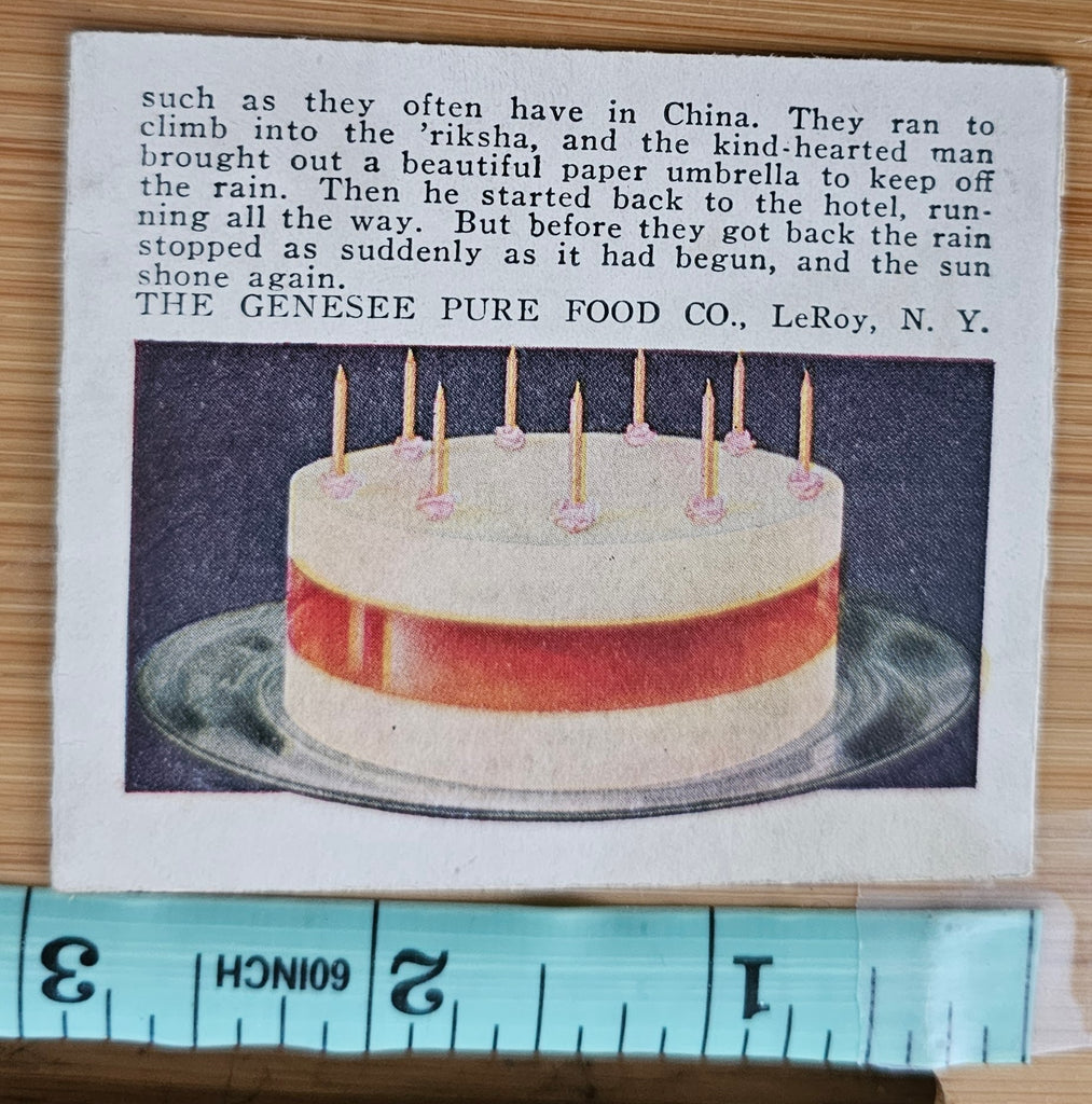 Advertising Trade Card Jello Girl in China Recipe Booklet