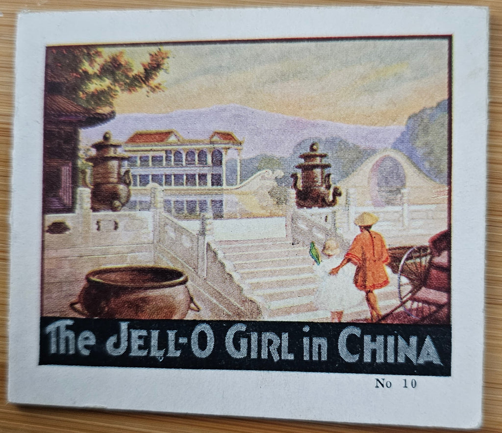 Advertising Trade Card Jello Girl in China Recipe Booklet
