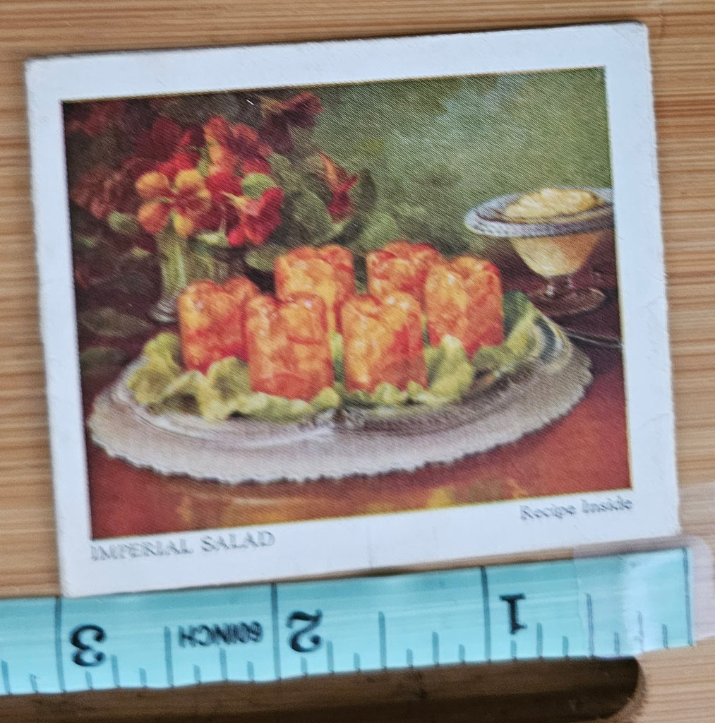 Advertising Trade Card Jello Girl in April Recipe Booklet