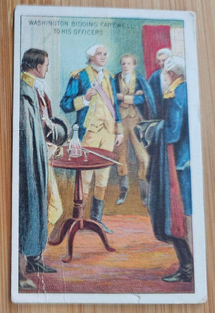 Advertising Trade Tobacco Card Flexo Giants Little Cigars Washington Bids Farewell