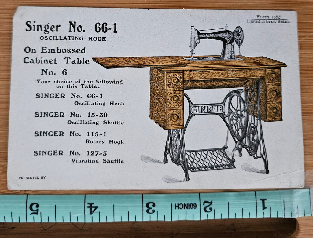 Advertising Trade Card Singer Sewing Machine Spanish Lace