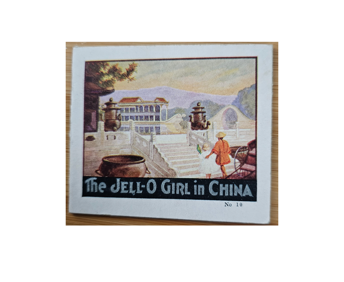 Advertising Trade Card Jello Girl in China Recipe Booklet