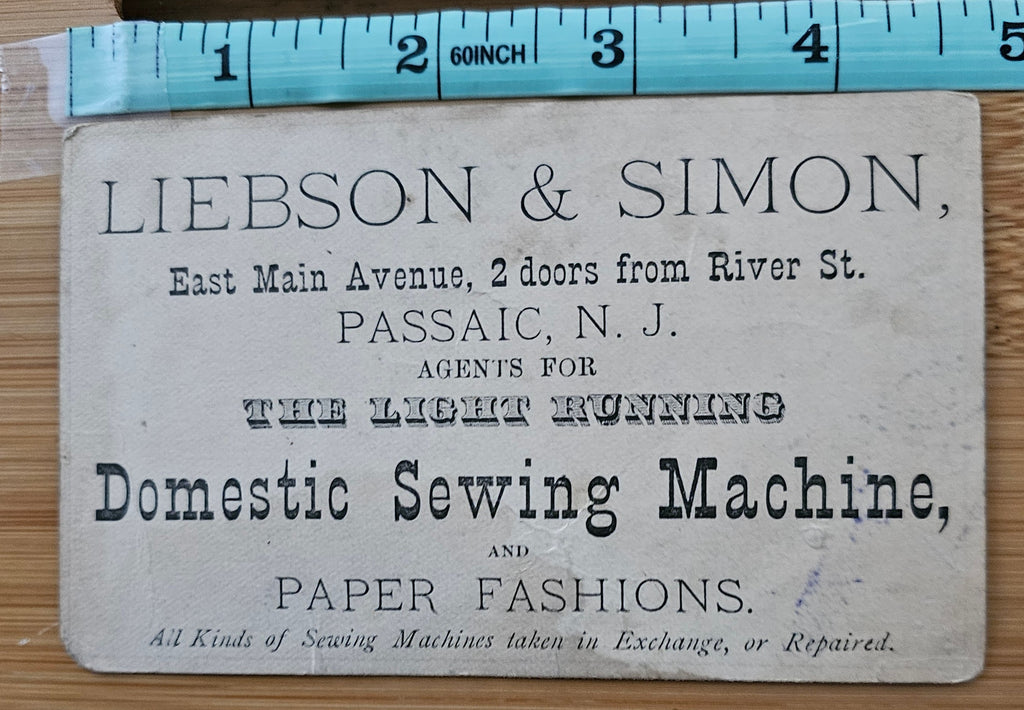 Advertising Trade Card Domestic Sewing Machine Elves Playing in Cemetery