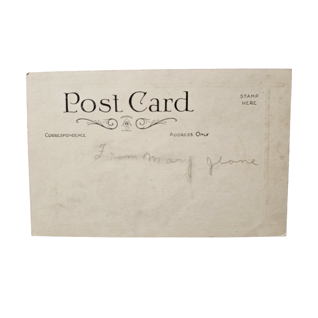 Vintage Valentine Postcard Asian Girl In Red Heart Lantern Gold Border