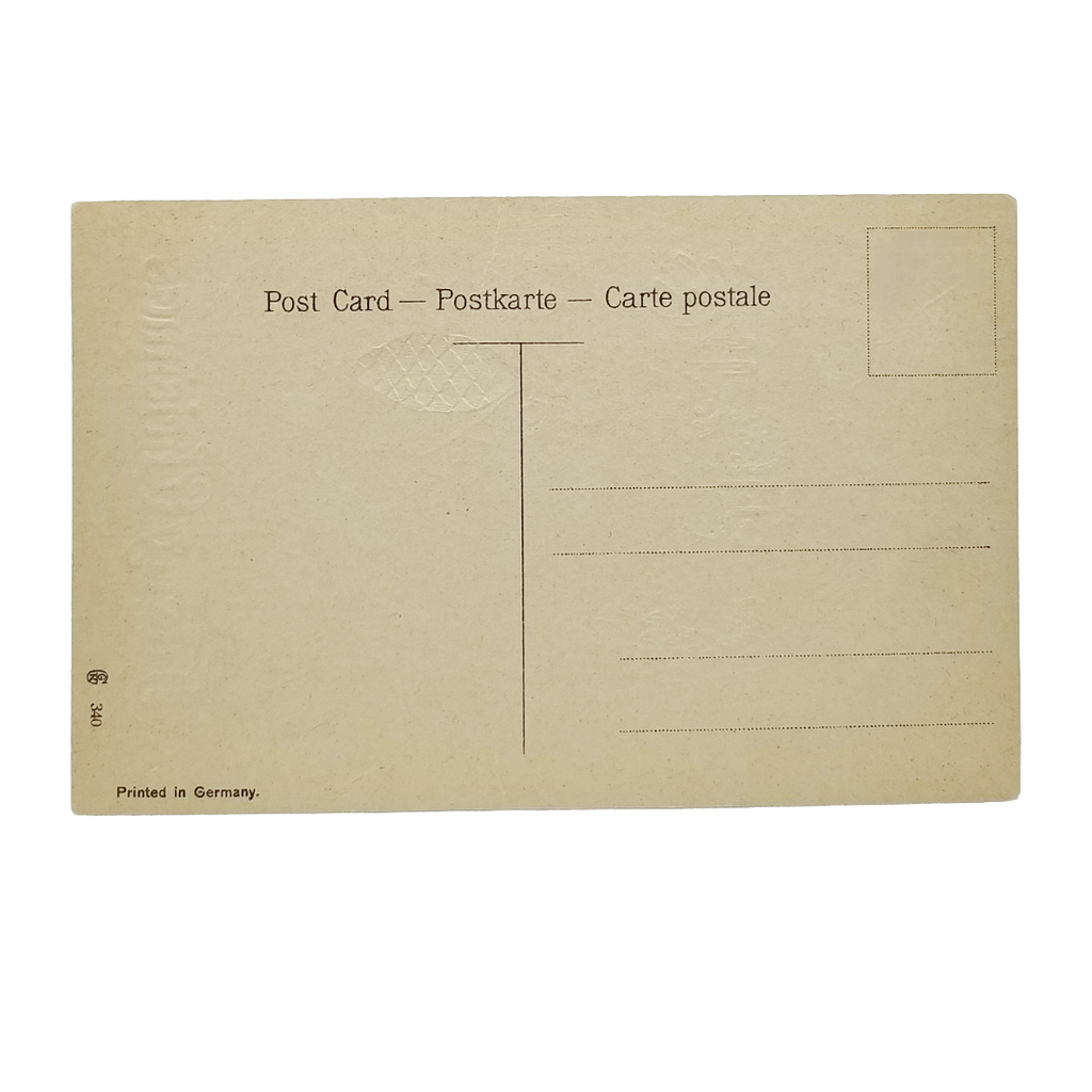 Christmas Postcard Nativity Scene Holy Family Gold & Gel Finish