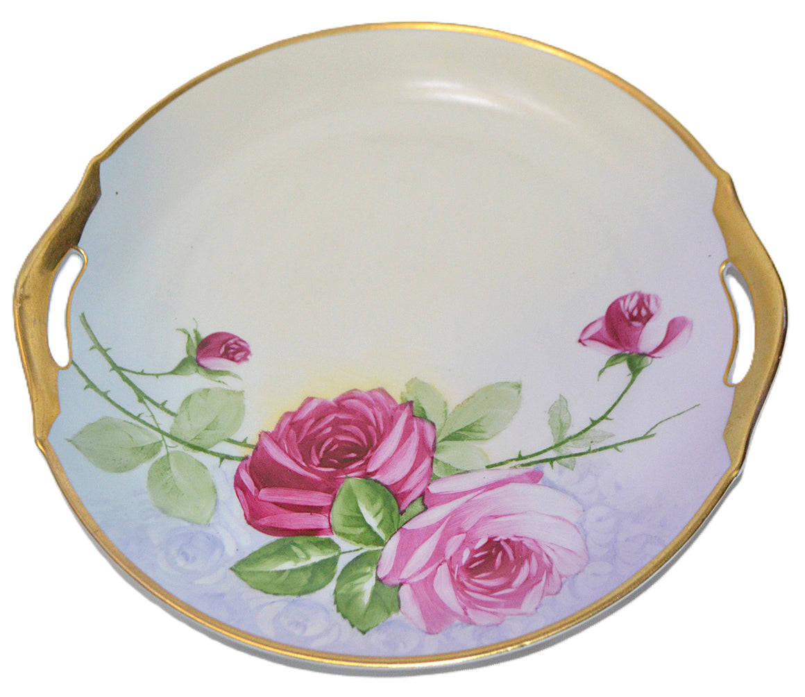 Zeh Scherzer & Co. Bavarian Cake Plate Rose Gold Decor