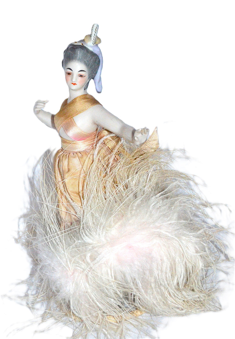 Rare Porcelain Half Doll by Kister Ballerina Dancer French Market