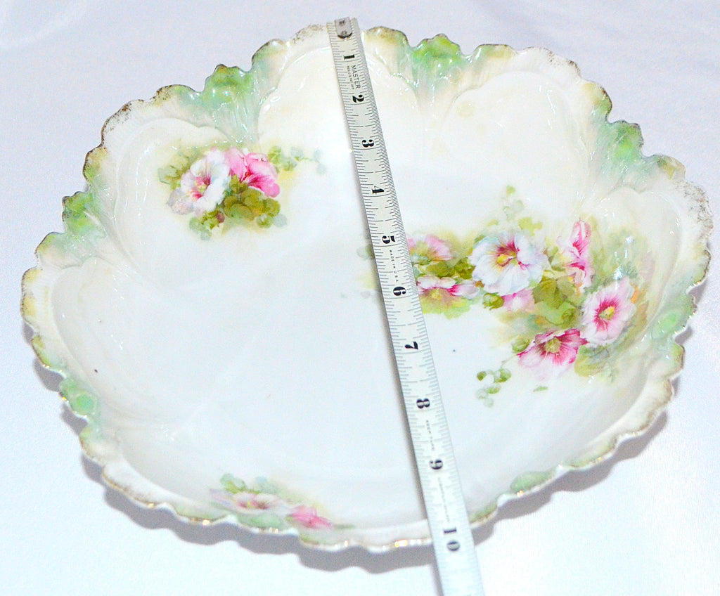 RS Prussia Bowl Mold 256 Poppies Pattern Pearlized Lustre Finish