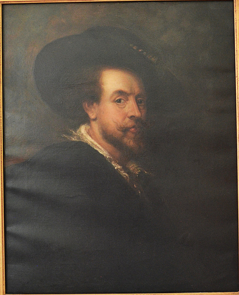 Self Portrait with a Hat Peter Paul Rubens After Rubens Oil Painting on Canvas UFFIZI Wax Seal