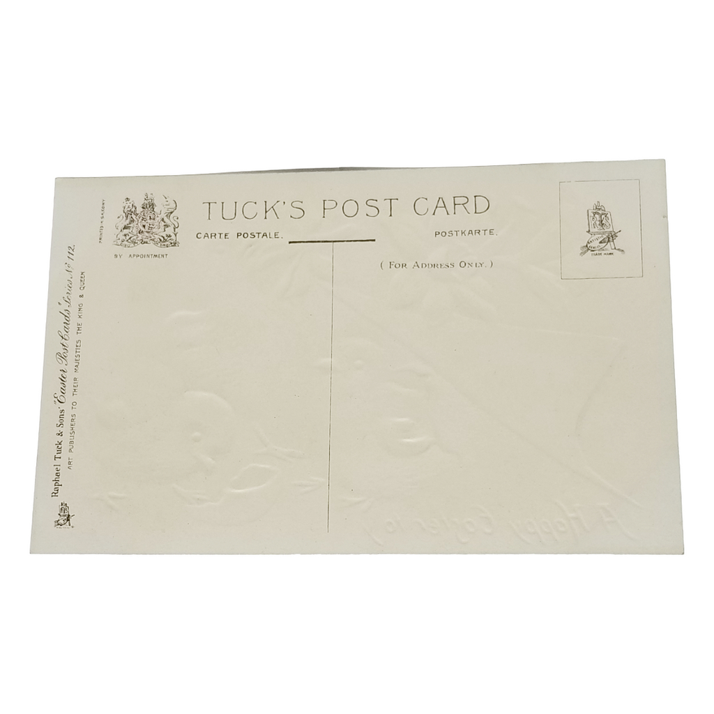 Easter Postcard Baby Chicks & Duck w/ Daffodils Tuck Series 112