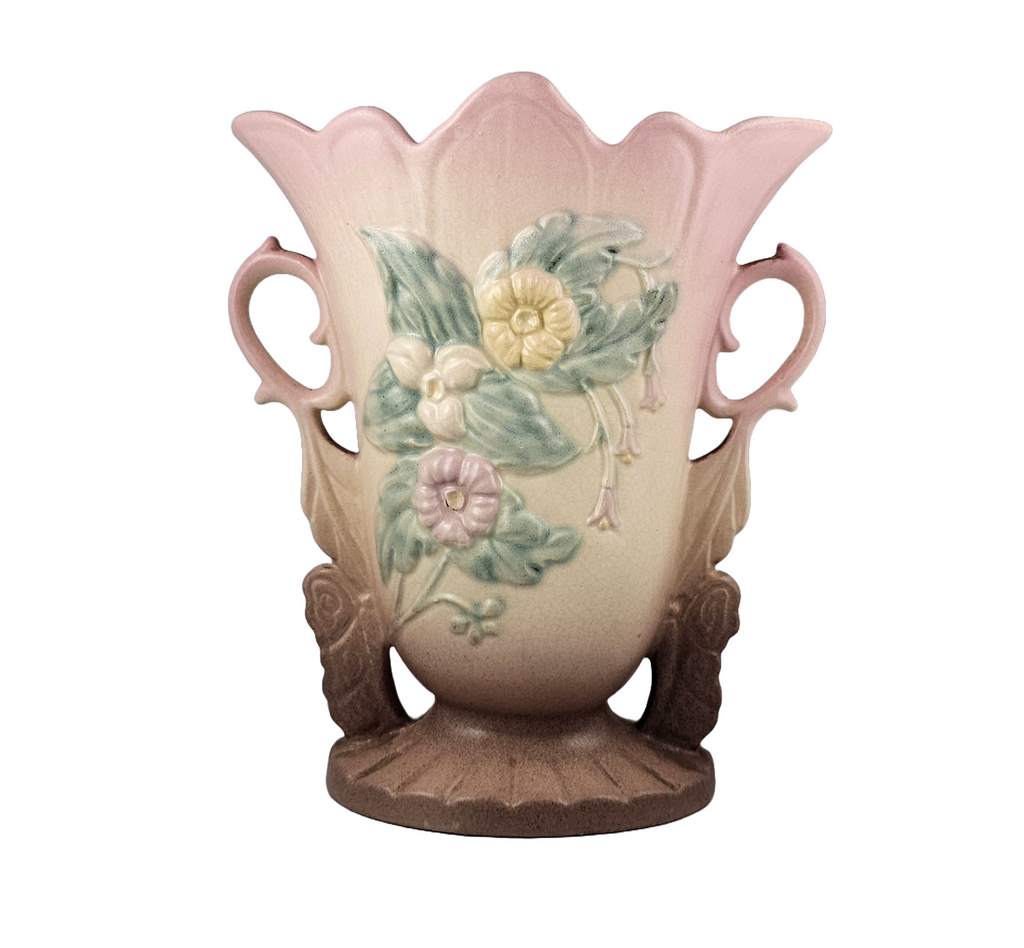 Hull Wildflowers Pottery Vase #76  Fan Style Art Deco Ceramic Decor