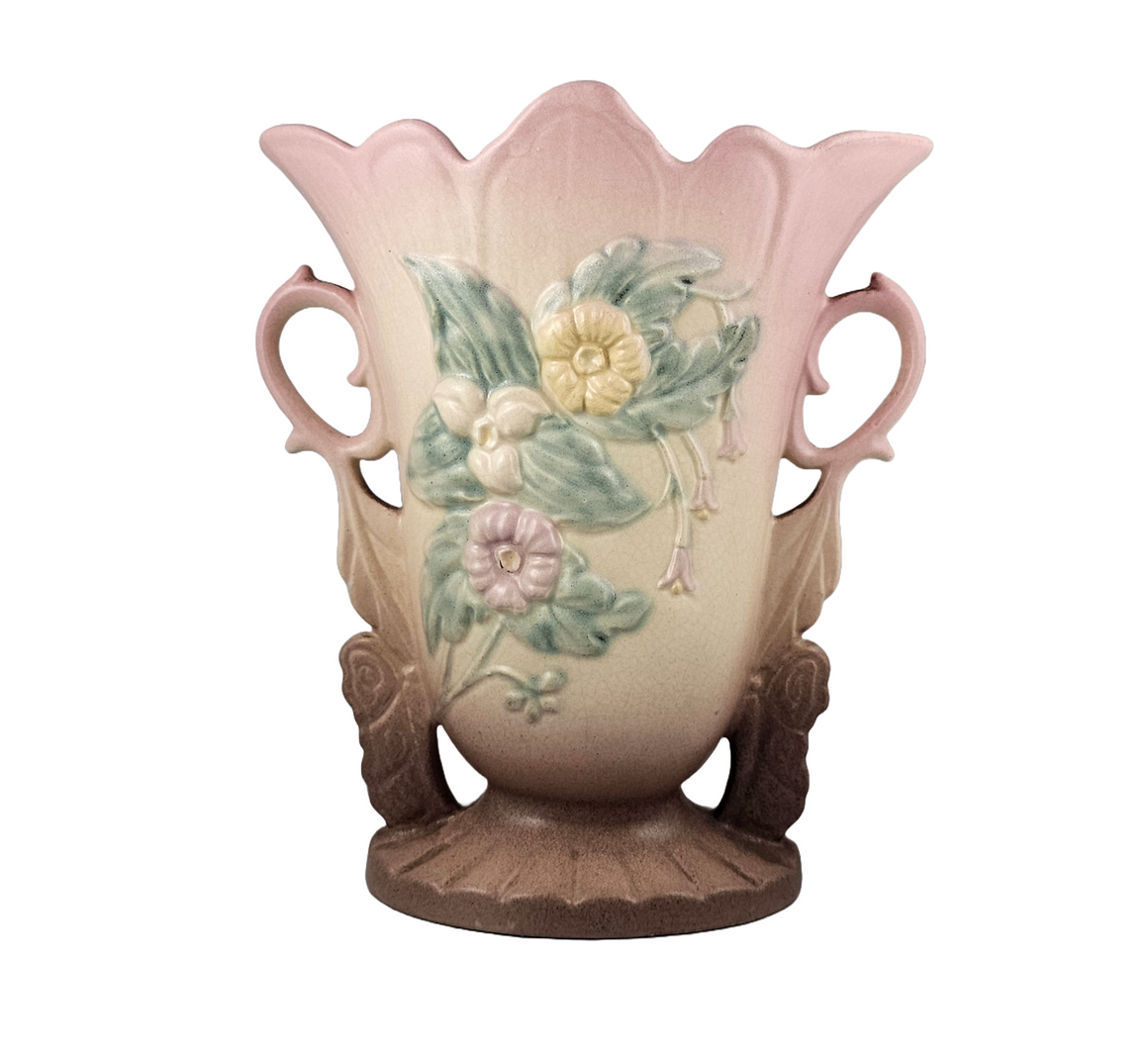 Hull Wildflowers Pottery Vase #76  Fan Style Art Deco Ceramic Decor