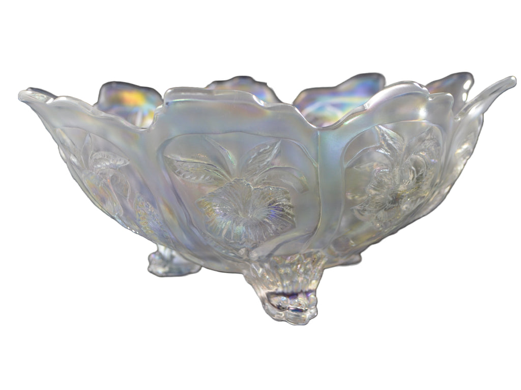 Imperial Glass White Carnival Toed Bowl Cambridge Everglades