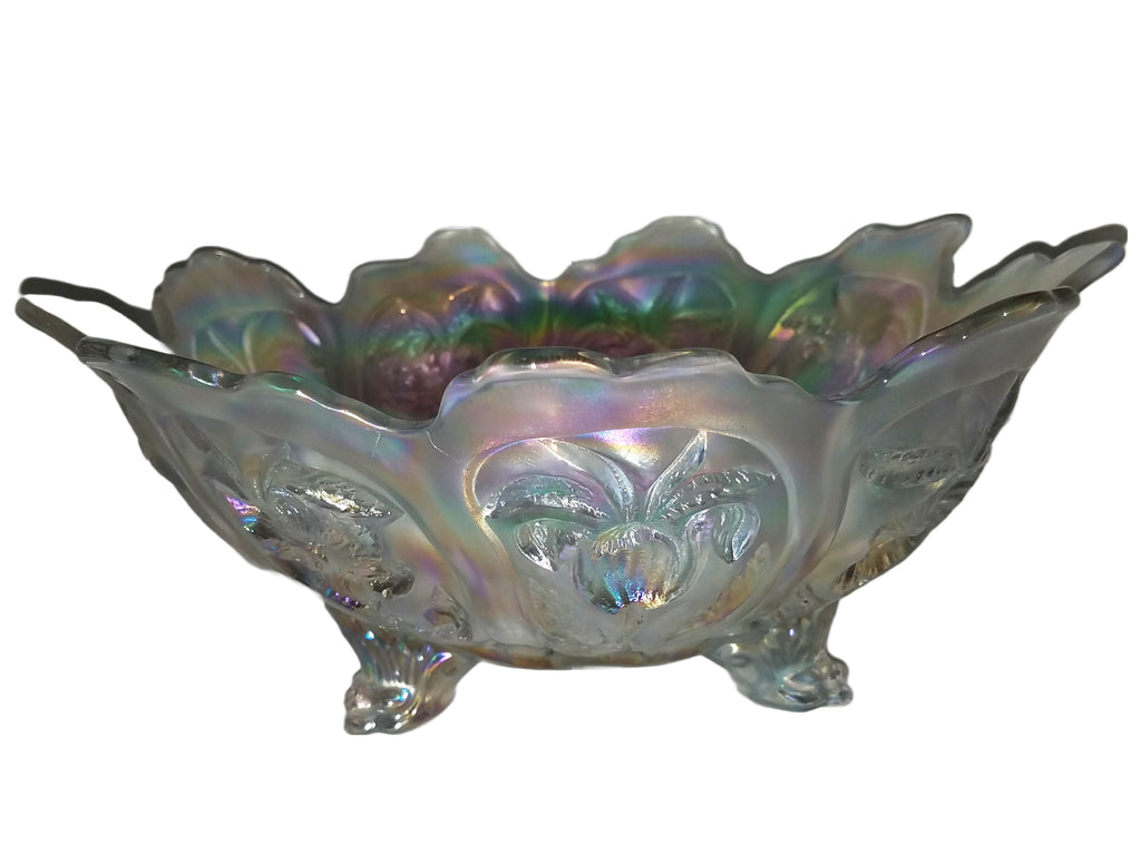Imperial Glass White Carnival Toed Bowl Cambridge Everglades