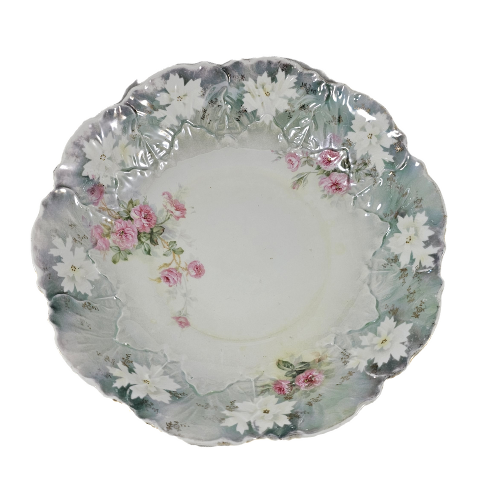 RS Prussia Porcelain Bowl Surreal Dogwood Blossom Mold 502