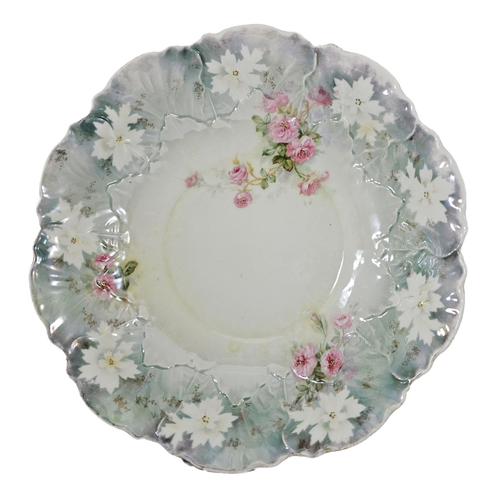 RS Prussia Porcelain Bowl Surreal Dogwood Blossom Mold 502