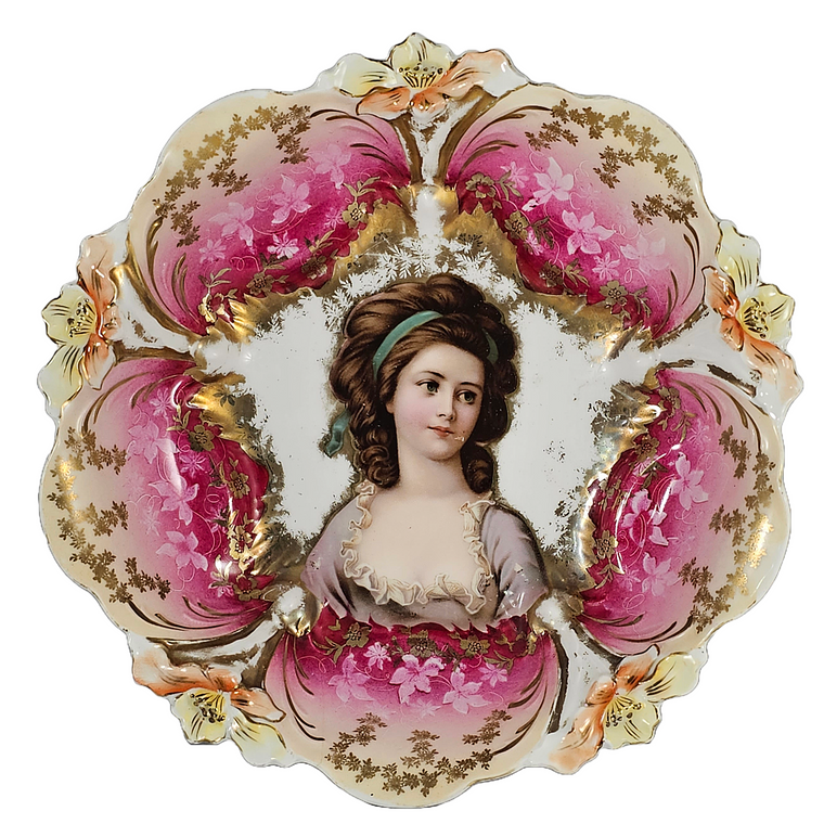 RARE RS Prussia Countess POTOCKA Bowl Pink Carnation Mold 29