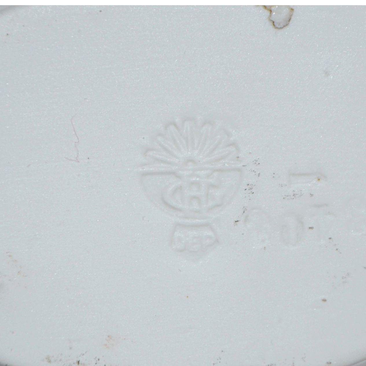 Gebruder Heubach German All Bisque Porcelain Figure Boy Standing in Tub Rare Example Starburst Mark