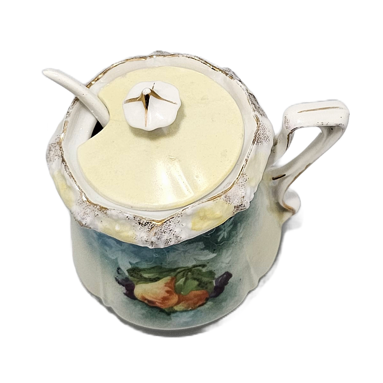 RS Prussia Mold 525 Fruit Decor Mustard Pot