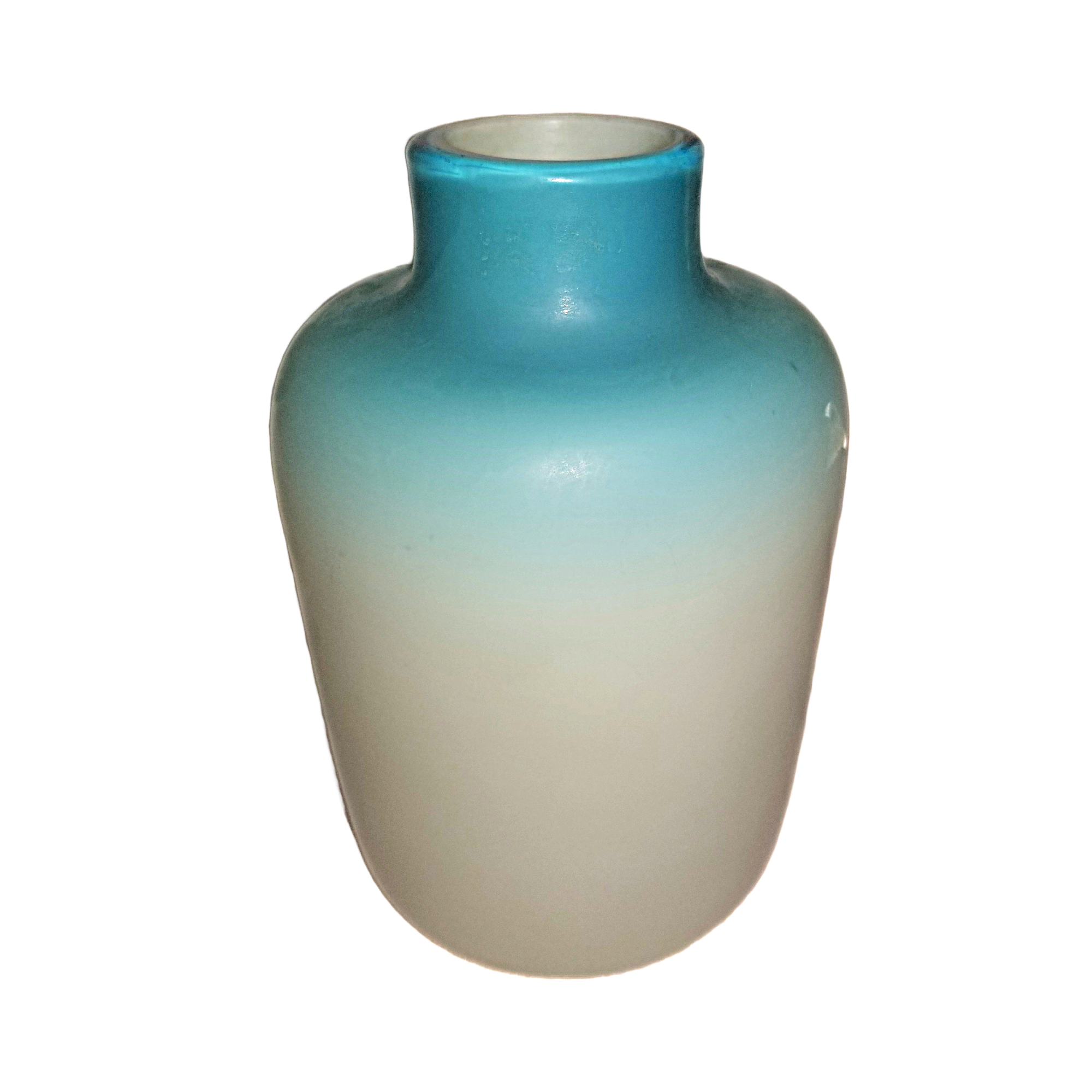 Thomas Webb Blue Cased Satin Glass Vase - ChristiesCurios