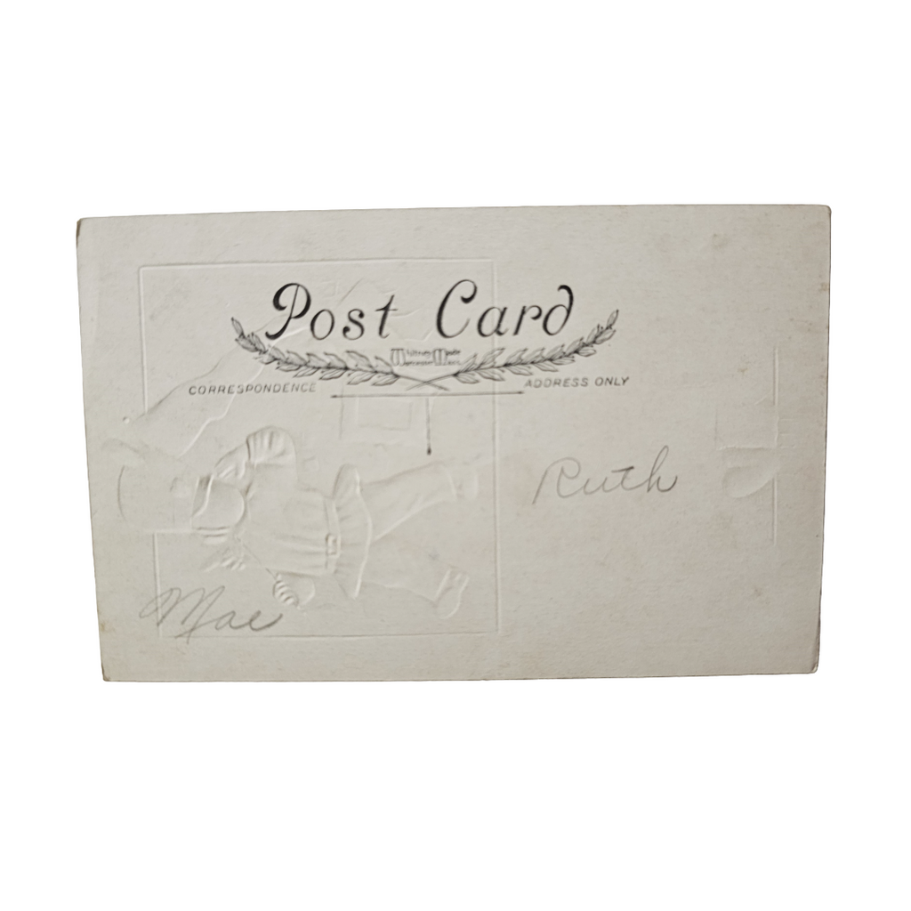 Whitney Valentine Postcard Anthropomorphic Hearts & Cards Following Cupid Marching Band