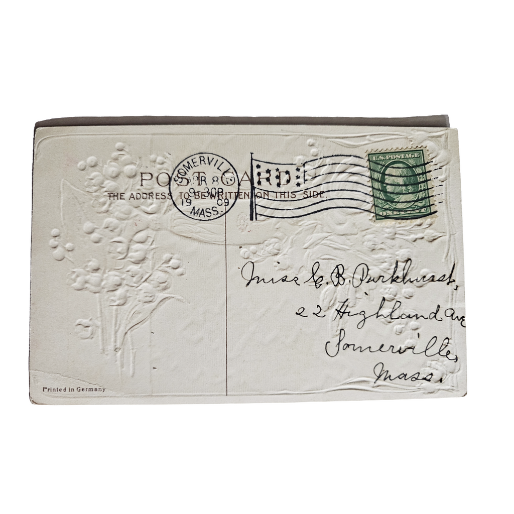 Religious Themed Antique Postcard Flowers in Vase Glory to the King of Kings