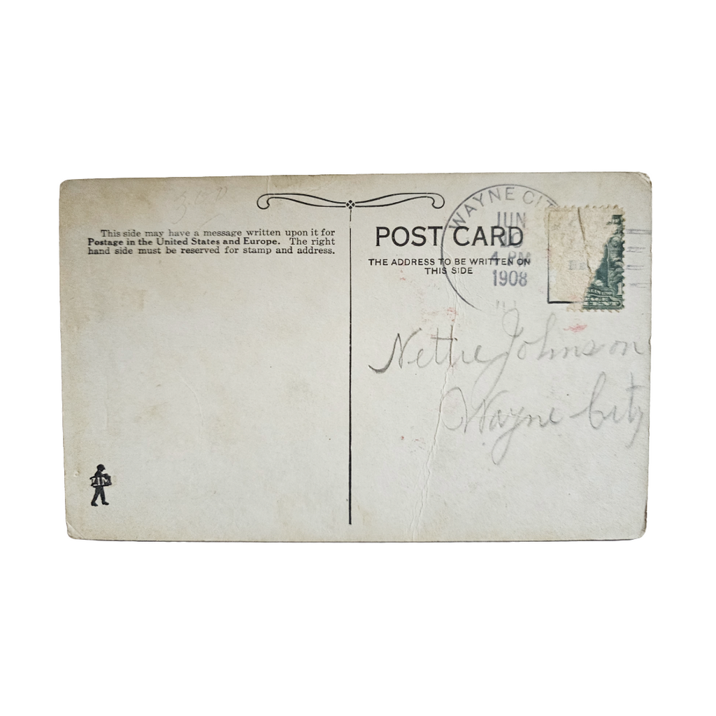 Antique Vinegar Valentine Postcard Miss Old Girl Spinster Card