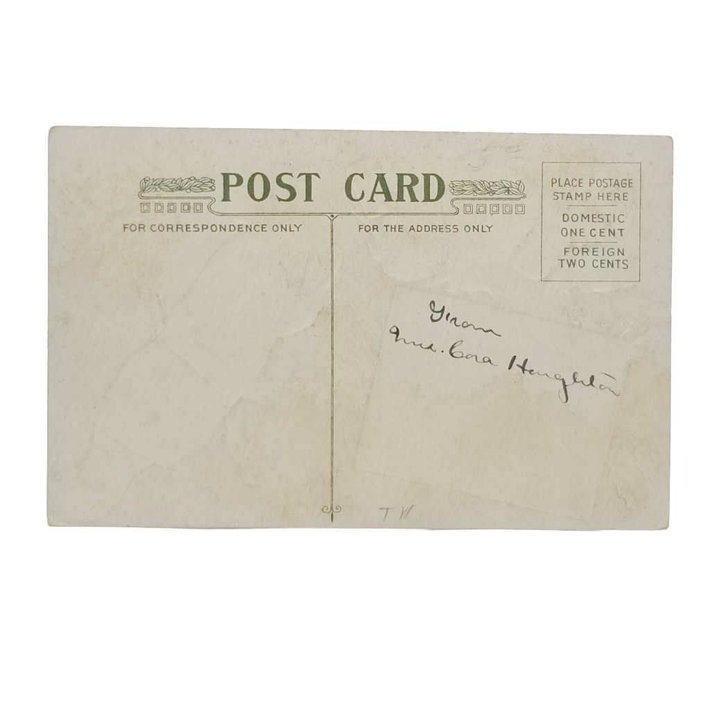 Antique Christmas Postcard, Santa Telegram at Workshop, Postal Mail Special Delivery
